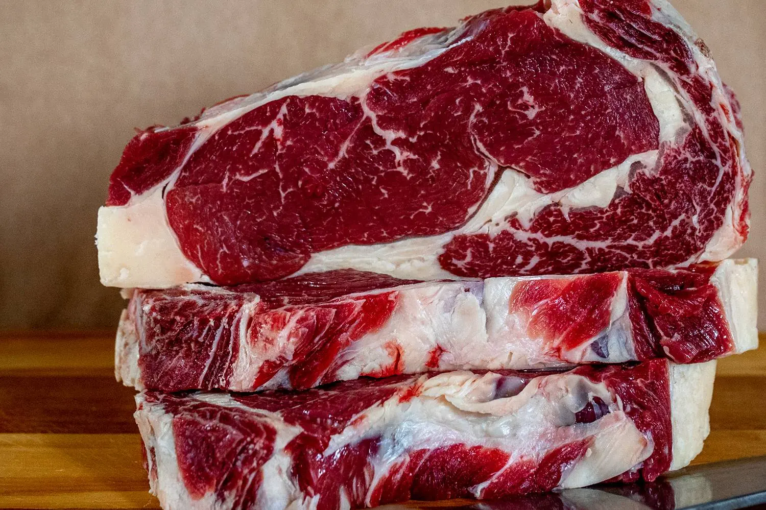 A product photograph of Tamar Beef ribeye steak.