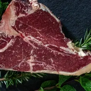 A product photograph of Tamar Beef T-bone steak.